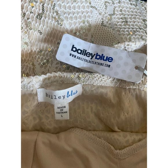 Bailey Blue Cream Sequin Skirt - Picture 4 of 4